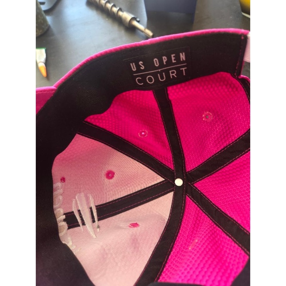 US Open 2025 Court Tennis Hat Pink Adjustable Strapback Baseball Cap - Picture 3 of 3